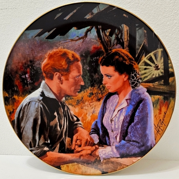 Gone with the Wind "Scarlett & Ashley After the War" 1988 Plate #264G - Picture 5 of 10